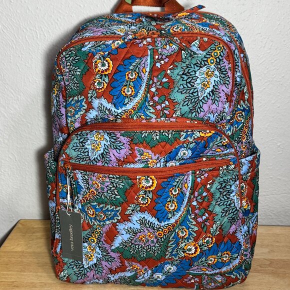 Vera Bradley Large Bancroft Backpack in Flowers and Feathers NWT main image 12